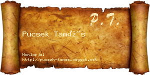 Pucsek Tamás névjegykártya